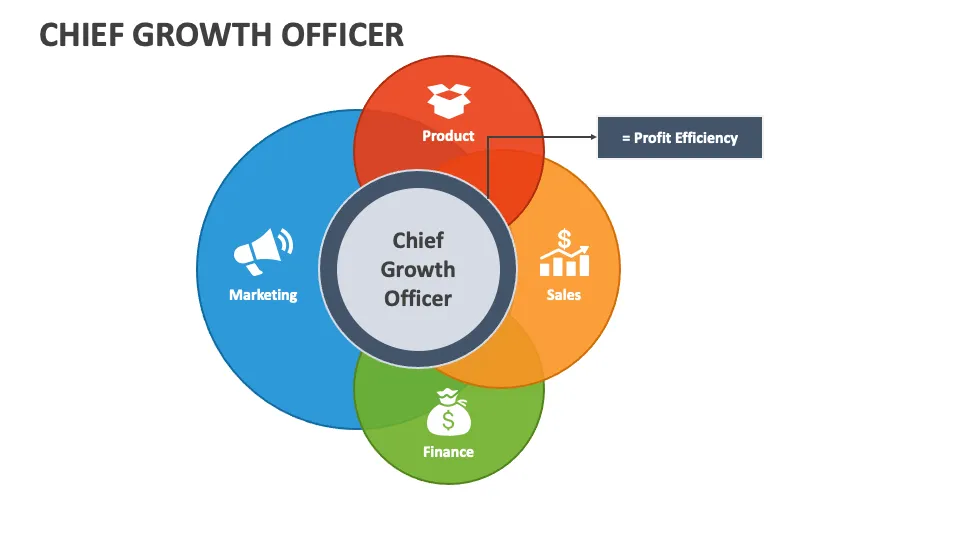 Diagram illustrating the role and responsibilities of a Chief Growth Officer in an organization.