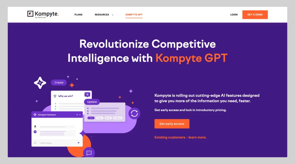 Kompyte landing page