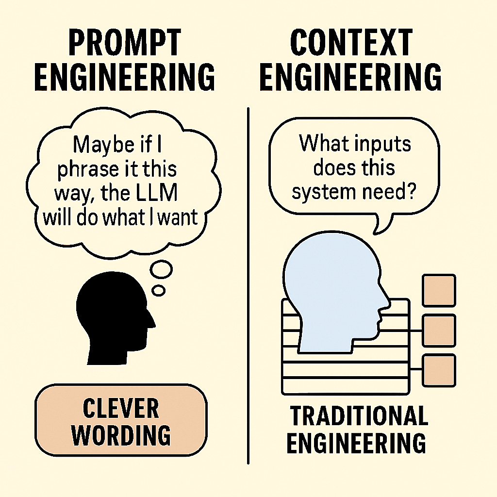 prompt engineering and context engineering comparison